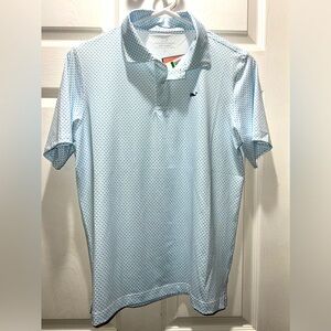 NWT Boys Vineyard Vines Performance Polo Shirt Whale Design Print Size Large